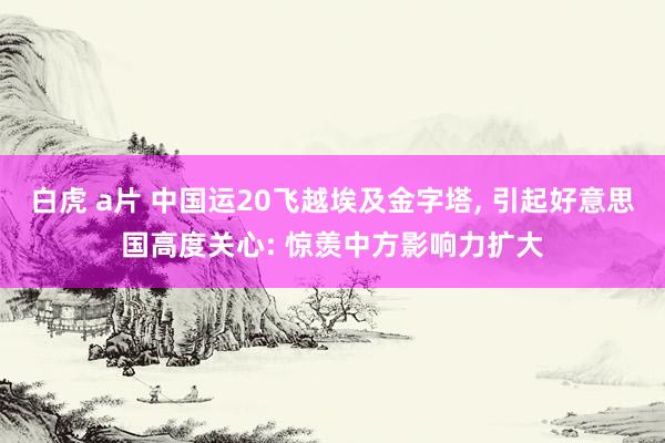 白虎 a片 中国运20飞越埃及金字塔， 引起好意思国高度关心: 惊羡中方影响力扩大