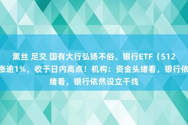 黑丝 足交 国有大行弘扬不俗，银行ETF（512800）放量涨逾1%，收于日内高点！机构：资金头绪看，银行依然设立干线