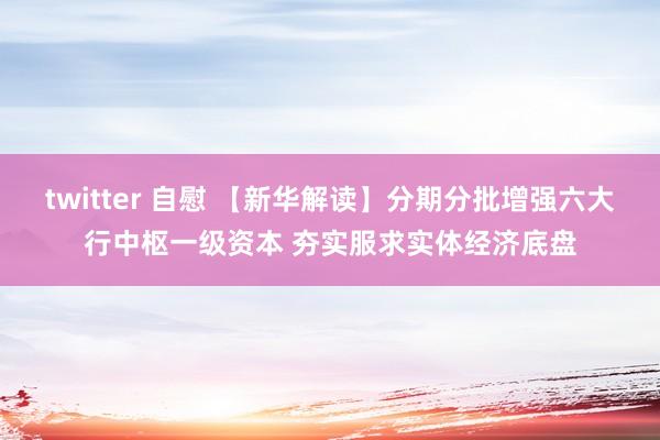 twitter 自慰 【新华解读】分期分批增强六大行中枢一级资本 夯实服求实体经济底盘