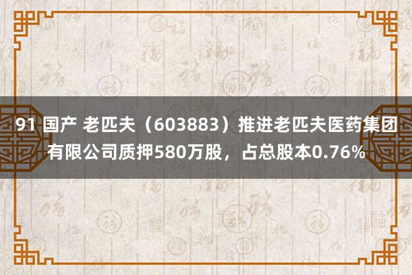 91 国产 老匹夫（603883）推进老匹夫医药集团有限公司质押580万股，占总股本0.76%