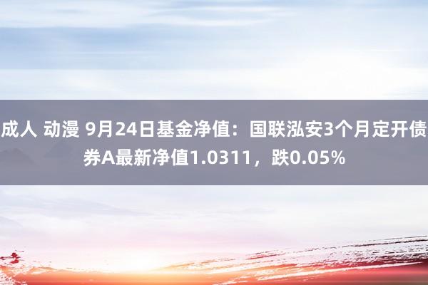 成人 动漫 9月24日基金净值：国联泓安3个月定开债券A最新净值1.0311，跌0.05%