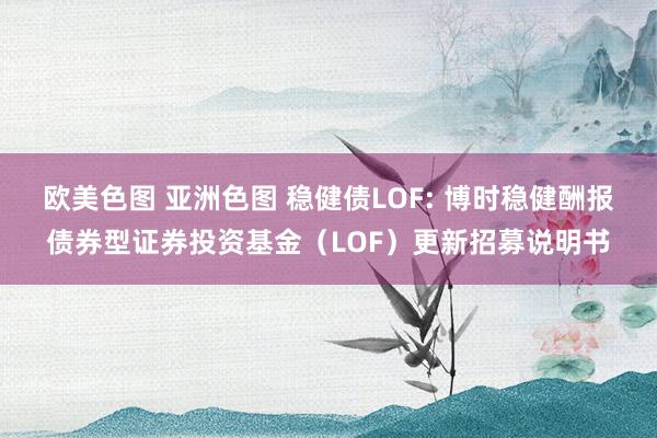 欧美色图 亚洲色图 稳健债LOF: 博时稳健酬报债券型证券投资基金（LOF）更新招募说明书