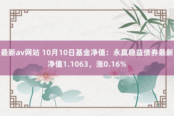 最新av网站 10月10日基金净值：永赢稳益债券最新净值1.1063，涨0.16%