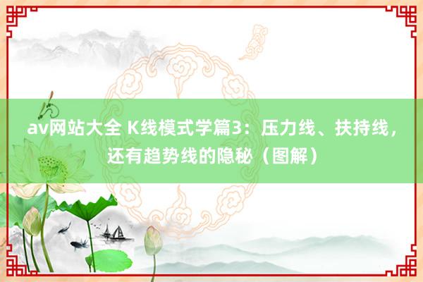 av网站大全 K线模式学篇3：压力线、扶持线，还有趋势线的隐秘（图解）