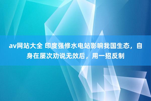 av网站大全 印度强修水电站影响我国生态，自身在屡次劝说无效后，用一招反制